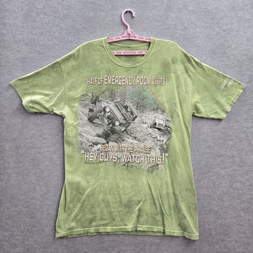 The Mountain Men Shirt XL Green 2014 Grand Canyon Arizona Guys Watch This READ